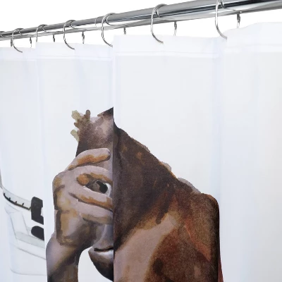 Weight Watcher Monkey Shower Curtain White/Brown - Allure Home Creations Weight Watcher Monkey Shower Curtain White/Brown - Allure Home Creations -Bathroom Products Store GUEST 0113f6ca f042 4f21 a91b 5f3399f95a58