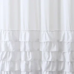 72"X72" Melanie Ruffle Shower Curtain White - VCNY 4 72"X72" Melanie Ruffle Shower Curtain White - VCNY -Bathroom Products Store GUEST 0164ccdd 9a6a 4475 a6b6 65cae164bde1