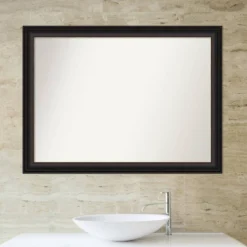 43" X 32" Non-Beveled Trio Oil Rubbed Bronze Bathroom Wall Mirror - Amanti Art -Bathroom Products Store GUEST 02ce8727 3ea7 4f72 9d65 09b84b5fa081