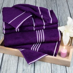 8pc Striped Bath Towel Set - Yorkshire Home -Bathroom Products Store GUEST 02f2493c ba02 447d a328 916ef4c020ac