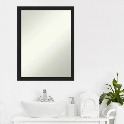 20" x 26" Non-Beveled Grace Narrow Bathroom Wall Mirror Brushed Metallic Black - Amanti Art 20" X 26" Non-Beveled Grace Narrow Bathroom Wall Mirror Brushed Metallic Black - Amanti Art -Bathroom Products Store GUEST 05ce0359 a61e 4301 b032 650f787b7bf9