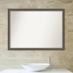 41" X 30" Non-Beveled Domus Wood Bathroom Wall Mirror Dark Silver - Amanti Art 5 41" X 30" Non-Beveled Domus Wood Bathroom Wall Mirror Dark Silver - Amanti Art -Bathroom Products Store GUEST 06920260 0e0b 456c a9cf 33a722e8f137
