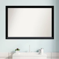 39" X 27" Non-Beveled Steinway Black Scoop Wood Bathroom Wall Mirror - Amanti Art -Bathroom Products Store GUEST 069f6d6b b968 42fb 928b a96abd7e14c6