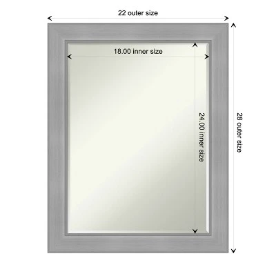 Amanti Art Vista Brushed Nickel Petite Bevel Bathroom Wall Mirror 28.25 x 22.25 in. Amanti Art Vista Brushed Nickel Petite Bevel Bathroom Wall Mirror 28.25 X 22.25 In. -Bathroom Products Store GUEST 06a13a21 44a7 45ab 885f 3cdfeda79546