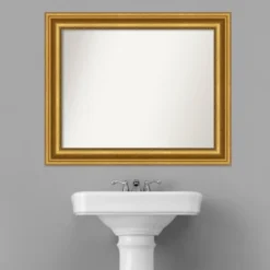 34" X 28" Non-Beveled Parlor Bathroom Wall Mirror Gold - Amanti Art 8 34" X 28" Non-Beveled Parlor Bathroom Wall Mirror Gold - Amanti Art -Bathroom Products Store GUEST 073d04b0 9272 47a0 a7d1 1caf97710d50