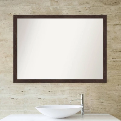 41" x 30" Non-Beveled Fresco Wood Bathroom Wall Mirror Dark Walnut Brown - Amanti Art 41" X 30" Non-Beveled Fresco Wood Bathroom Wall Mirror Dark Walnut Brown - Amanti Art -Bathroom Products Store GUEST 07e479f8 955e 44c8 a60c 0a18b4faf32d