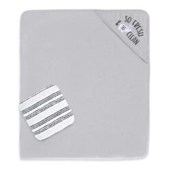 The Peanutshell Baby Hooded Towels And Washcloths Bath Set, 23-Piece, So Fresh, Black/White/Gray/Plaid -Bathroom Products Store GUEST 08bd914a a79e 4c7d 8ce8 b131eeaf4944