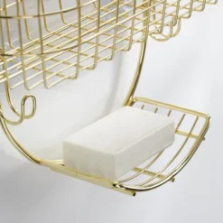 MDesign Steel Metal Curved Bathroom/Shower 2-Tier Caddy With Baskets -Bathroom Products Store GUEST 09cebd90 467a 433e 9770 d9396486d4f2