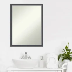 20" X 26" Non-Beveled Eva Thin Bathroom Wall Mirror Black - Amanti Art -Bathroom Products Store GUEST 0c9c13b1 1b6b 49d4 b34d 57c8f381cc0b