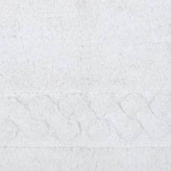 Chain Bath Rug 220 GSF Soft Plush Cotton Non Skid Back White By Knightsbridge -Bathroom Products Store GUEST 0d7b61e8 ad1f 4e1d abdc ff597de0a859