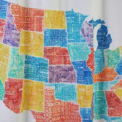 United States Map Shower Curtain - SKL Home