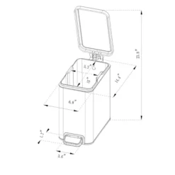 10L Stainless Slim Step Trash Can - Brightroom™ -Bathroom Products Store GUEST 10927746 ac0a 4425 b0b7 84003a4c5262