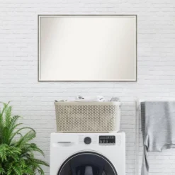 37" X 25" Non-Beveled Lucie Wood Bathroom Wall Mirror Silver - Amanti Art 9 37" X 25" Non-Beveled Lucie Wood Bathroom Wall Mirror Silver - Amanti Art -Bathroom Products Store GUEST 113bedb5 2621 4822 a0b3 fadc7c0c56d3