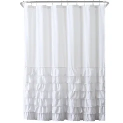72"X72" Melanie Ruffle Shower Curtain White - VCNY 5 72"X72" Melanie Ruffle Shower Curtain White - VCNY -Bathroom Products Store GUEST 11549716 0515 4326 aed6 7e8b22762420
