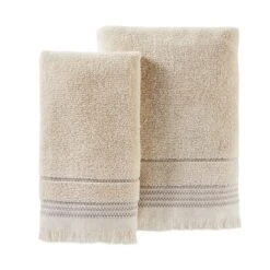 Jude Fringe Bath Towel Dark Taupe - Saturday Knight Ltd.