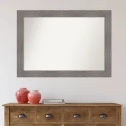 42" X 30" Non-Beveled Pinstripe Plank Gray Bathroom Wall Mirror - Amanti Art 6 42" X 30" Non-Beveled Pinstripe Plank Gray Bathroom Wall Mirror - Amanti Art -Bathroom Products Store GUEST 12075b0a 56a4 4429 8fb7 e6da78d563aa