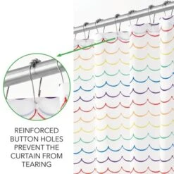 MDesign Fabric Shower Curtain, Medallion Print -Bathroom Products Store GUEST 131fdb8e 141b 4284 b4c5 000af32ca736