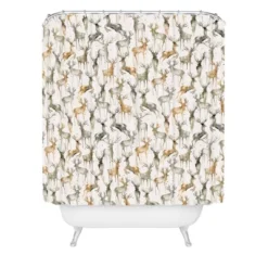 Ninola Design Watercolor Deer Christmas Shower Curtain - Deny Designs 5 Ninola Design Watercolor Deer Christmas Shower Curtain - Deny Designs -Bathroom Products Store GUEST 14ae09ec 4e82 4e1d 92bc f06fd6d973b5