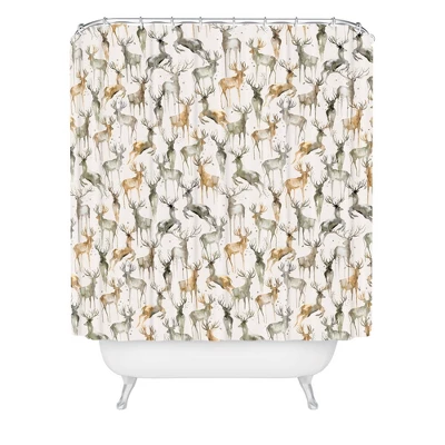 Ninola Design Watercolor Deer Christmas Shower Curtain - Deny Designs Ninola Design Watercolor Deer Christmas Shower Curtain - Deny Designs -Bathroom Products Store GUEST 14ae09ec 4e82 4e1d 92bc f06fd6d973b5