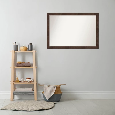 39" x 27" Non-Beveled Wildwood Brown Narrow Bathroom Wall Mirror - Amanti Art 39" X 27" Non-Beveled Wildwood Brown Narrow Bathroom Wall Mirror - Amanti Art -Bathroom Products Store GUEST 179a73ff 60e1 4ee1 a894 9ede62835a83