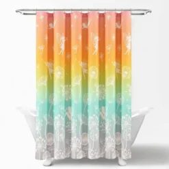 72"x72" Kids' Make A Wish Dandelion Fairy Ombre Shower Curtain Single Pastel Rainbow - Lush Décor -Bathroom Products Store GUEST 18e99935 06d3 46a8 9087 b35ead7bec17