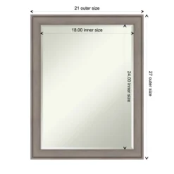 Amanti Art Greywash Petite Bevel Wood Bathroom Wall Mirror 27.5 X 21.5 In. 4 Amanti Art Greywash Petite Bevel Wood Bathroom Wall Mirror 27.5 X 21.5 In. -Bathroom Products Store GUEST 1a31e5bb a206 4690 a220 20fad6da9419