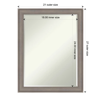 Amanti Art Greywash Petite Bevel Wood Bathroom Wall Mirror 27.5 x 21.5 in. Amanti Art Greywash Petite Bevel Wood Bathroom Wall Mirror 27.5 X 21.5 In. -Bathroom Products Store GUEST 1a31e5bb a206 4690 a220 20fad6da9419