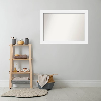 41" x 29" Non-Beveled Corvino Wood Bathroom Wall Mirror White - Amanti Art 41" X 29" Non-Beveled Corvino Wood Bathroom Wall Mirror White - Amanti Art -Bathroom Products Store GUEST 1a61893b 0edf 4d4f aaba 607e3d4eb700