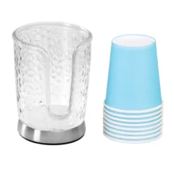 MDesign Plastic Small Disposable Paper Cup Dispenser -Bathroom Products Store GUEST 1ebe4218 e257 42c2 92c3 1cabb8384c0b