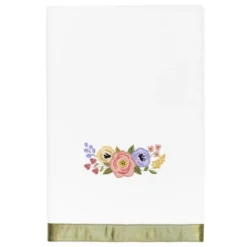 3pc Verano Design Embellished Towel Set White - Linum Home Textiles