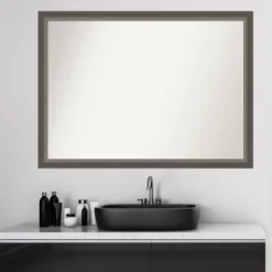 41" X 30" Non-Beveled Domus Wood Bathroom Wall Mirror Dark Silver - Amanti Art 7 41" X 30" Non-Beveled Domus Wood Bathroom Wall Mirror Dark Silver - Amanti Art -Bathroom Products Store GUEST 1f4ce94a 36e2 4981 8b40 0c25e6dd7ecb