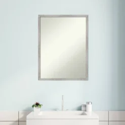 19" X 25" Non-Beveled Shiplap White Narrow Wood Bathroom Wall Mirror - Amanti Art 8 19" X 25" Non-Beveled Shiplap White Narrow Wood Bathroom Wall Mirror - Amanti Art -Bathroom Products Store GUEST 1f9afee0 ab9f 48c5 8c64 0327c5357c78