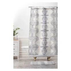 24" X 36" Holli Zollinger Eris Bath Mat Bath Mat Gray - Deny Designs