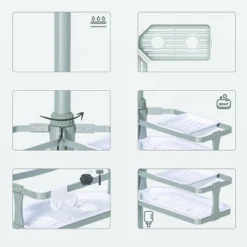 Aluminum Corner Tension Pole Caddy Gray - Threshold™ 4 Aluminum Corner Tension Pole Caddy Gray - Threshold™ -Bathroom Products Store GUEST 20758afd b1a1 48f2 b3a0 16440c58bb1e