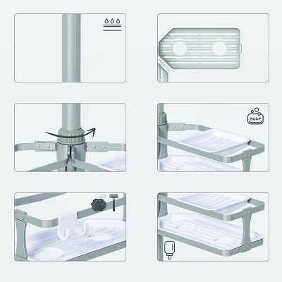 Aluminum Corner Tension Pole Caddy Gray - Threshold™ Aluminum Corner Tension Pole Caddy Gray - Threshold™ -Bathroom Products Store GUEST 20758afd b1a1 48f2 b3a0 16440c58bb1e