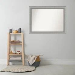 43" X 32" Non-Beveled Elegant Bathroom Wall Mirror Brushed Pewter - Amanti Art -Bathroom Products Store GUEST 218c212a 2af3 4400 ab23 1bfee4c654e1