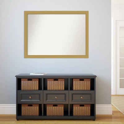 42" x 31" Non-Beveled Grace Bathroom Wall Mirror Brushed Gold - Amanti Art 42" X 31" Non-Beveled Grace Bathroom Wall Mirror Brushed Gold - Amanti Art -Bathroom Products Store GUEST 22830fa1 78e5 4eed 8d58 e2dc41e90f96