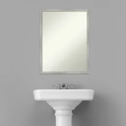 19" X 25" Non-Beveled Shiplap White Narrow Wood Bathroom Wall Mirror - Amanti Art 7 19" X 25" Non-Beveled Shiplap White Narrow Wood Bathroom Wall Mirror - Amanti Art -Bathroom Products Store GUEST 232bbeaf 34e3 4ccc 8273 ce21cce92337