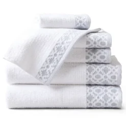 Market & Place Turkish Cotton Luxury 6-Piece Bath Towel Set -Bathroom Products Store GUEST 27483f8b 0420 4e57 9491 b5314e68cf83