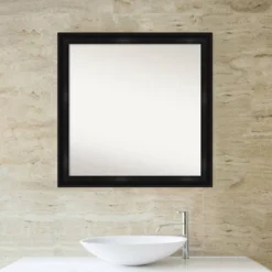 30" X 30" Non-Beveled Grand Narrow Bathroom Wall Mirror Black - Amanti Art 6 30" X 30" Non-Beveled Grand Narrow Bathroom Wall Mirror Black - Amanti Art -Bathroom Products Store GUEST 29fa8d73 e8fb 4786 afb9 2e7abed07ced