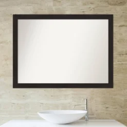 42" X 31" Non-Beveled Furniture Narrow Bathroom Wall Mirror Espresso Brown - Amanti Art 6 42" X 31" Non-Beveled Furniture Narrow Bathroom Wall Mirror Espresso Brown - Amanti Art -Bathroom Products Store GUEST 2be4ad9a adc8 44f1 a551 6469ef55d0d4