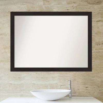 42" x 31" Non-Beveled Furniture Narrow Bathroom Wall Mirror Espresso Brown - Amanti Art 42" X 31" Non-Beveled Furniture Narrow Bathroom Wall Mirror Espresso Brown - Amanti Art -Bathroom Products Store GUEST 2be4ad9a adc8 44f1 a551 6469ef55d0d4