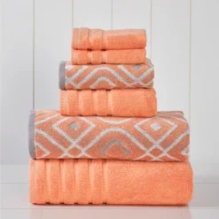 Modern Threads 6 Piece Yard Dyed Towel Set, Oxford. -Bathroom Products Store GUEST 2ccb1199 c729 4642 98d1 35a2dca2945b