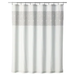 MDesign Fabric 100% Cotton Embroidered Shower Curtain For Bathroom -Bathroom Products Store GUEST 2e0d1e45 80e1 4c3c bb91 149eda542164