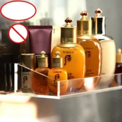 Vdomus Acrylic Transparent Wall Mounted Bathroom Shelves, 2-Pack