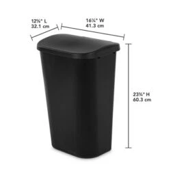 Sterilite 11.3 Gallon D Shape Flat Side Lift Top Lid Wastebasket Trash Can For Kitchen, Home Office, And Garage, Or Workspace, Black (12 Pack) 4 Sterilite 11.3 Gallon D Shape Flat Side Lift Top Lid Wastebasket Trash Can For Kitchen, Home Office, And Garage, Or Workspace, Black (12 Pack) -Bathroom Products Store GUEST 2f539d80 a873 4d37 b484 9750639e3319