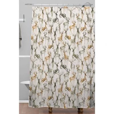 Ninola Design Watercolor Deer Christmas Shower Curtain - Deny Designs Ninola Design Watercolor Deer Christmas Shower Curtain - Deny Designs -Bathroom Products Store GUEST 30725221 ee89 4e86 9cc6 52dc1ad06dbd