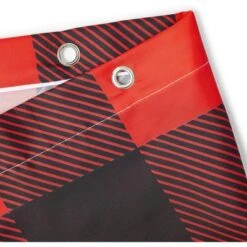 Juvale Red Buffalo Plaid Merry Christmas Tree Bath Shower Curtain Set Polyester With 12 Hooks For Bathroom Decor 70"x71" -Bathroom Products Store GUEST 313748f8 a92e 45ea bc3c e8cd50e24227