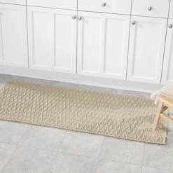 MDesign Cotton Bathroom Spa Mat Rugs/Runner, Diamond Design, Set Of 3 -Bathroom Products Store GUEST 31a1c52e b00a 48bc ad6c e8450747db4b