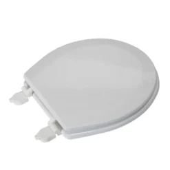 17" Wood Toilet Seat White - Bath Bliss